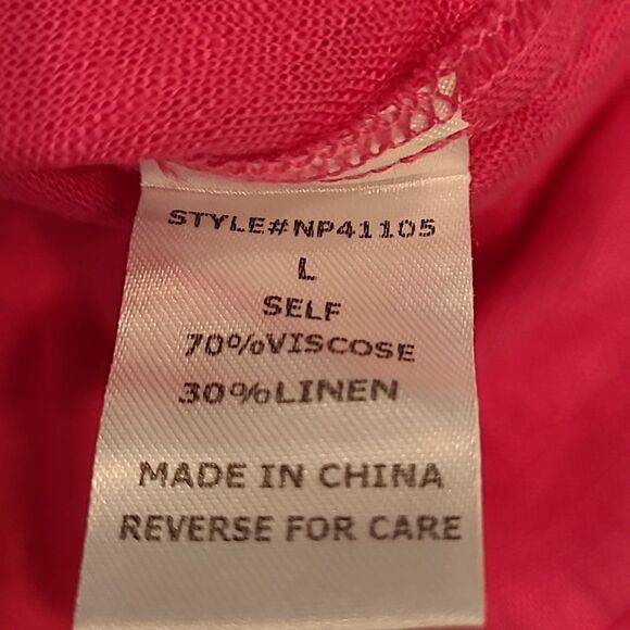 LUMIERE sz S/S Romper w/crossover tie, fuchsia, pockets - Picture 11 of 12